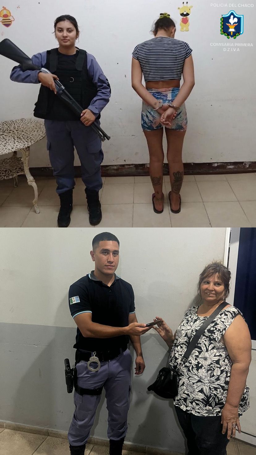 RECUPERAN CELULAR ROBADO Y DETIENEN A UNA MUJER EN VILLA &Aacute;NGELA