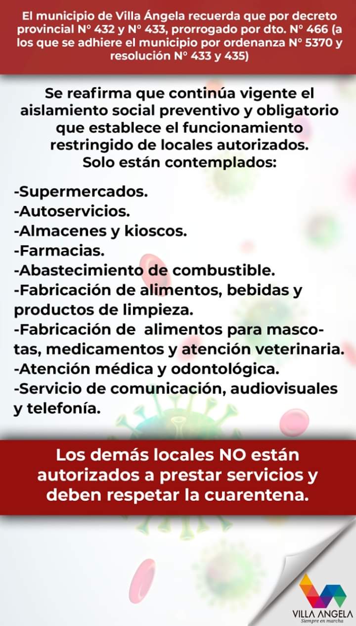 BROMATOLOG&Iacute;A RECUERDA A LOS COMERCIOS RESPETAR LA CUARENTENA