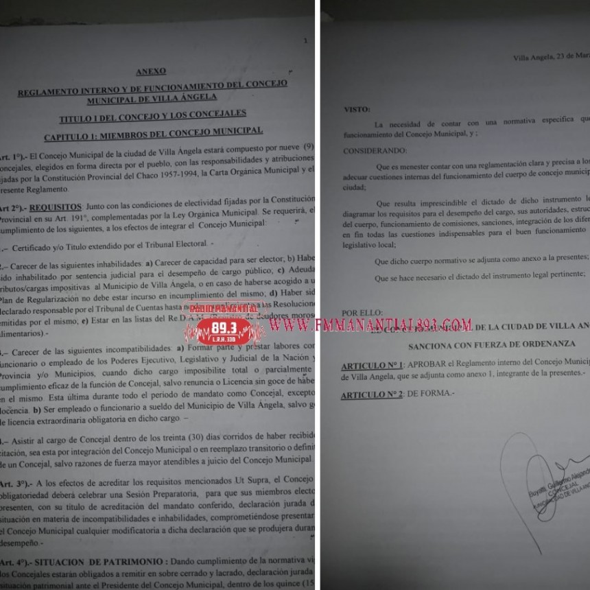 Villa �ngela: GUILLERMO BUYATTI PRESENT� UN PROYECTO DE REGLAMENTO INTERNO DEL CONCEJO DELIBERANTE | 