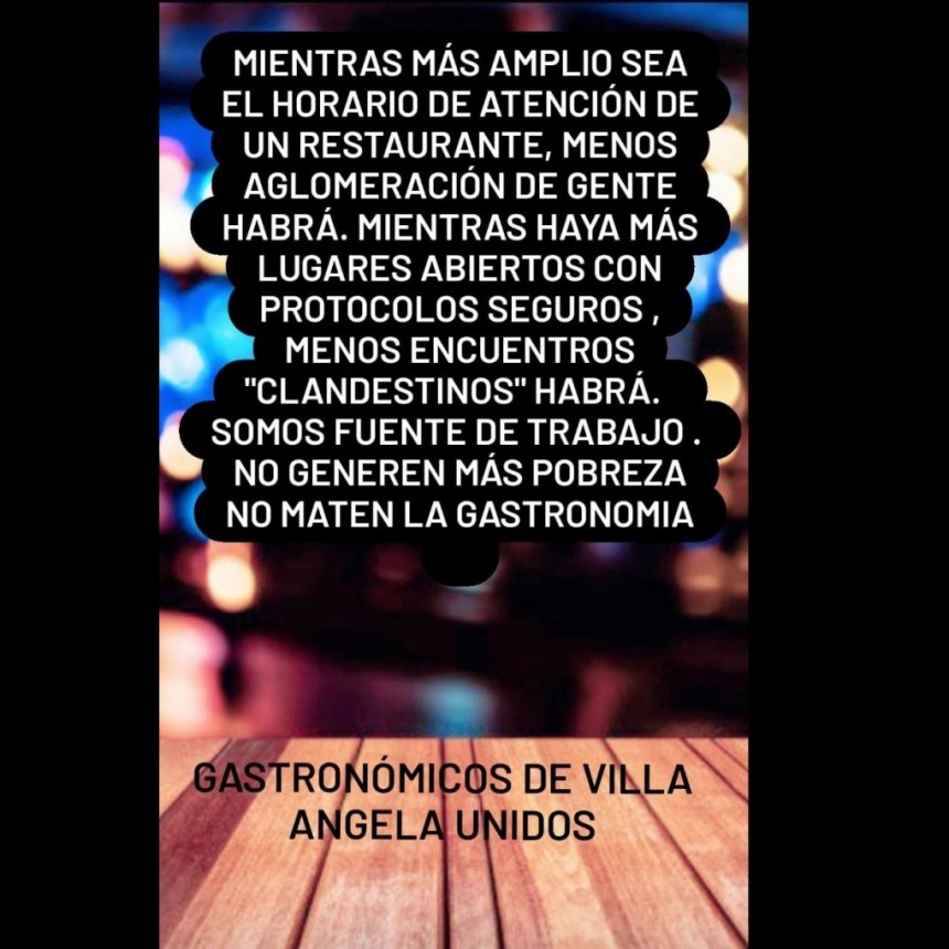 Villa &Aacute;ngela: SILVIA PORRO RESPECTO A LAS NUEVAS RESTRICCIONES: "ESTAMOS PIDIENDO SENTIDO COM&Uacute;N,  QUE NO SE ATAQUE A QUI&Eacute;NES TRABAJAN"