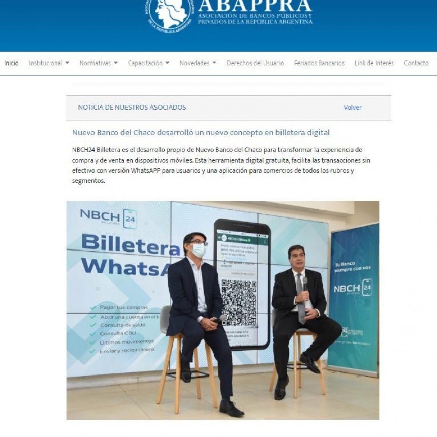 NBCH24, la billetera digital del Banco del Chaco, alcanz&oacute; repercusi&oacute;n nacional
