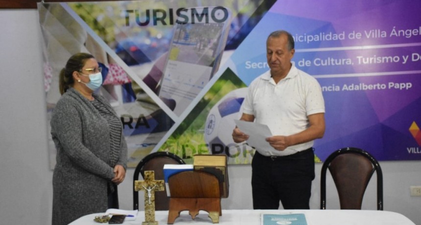 Villa &Aacute;ngela: EL INTENDENTE PAPP TOM&Oacute; JURAMENTO A ALEJANDRA B&Uuml;HLER COMO NUEVA SECRETARIA DE CULTURA, TURISMO Y DEPORTES