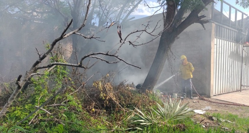 Villa &Aacute;ngela: BOMBEROS EXTINGUIERON UN INCENDIO PRODUCIDO POR QUEMA DE BASURA CERCA DE LA ESCUELA N&deg;11