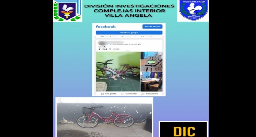 Villa &Aacute;ngela: PERSONAL INVESTIGATIVO RECUPER&Oacute; UNA BICICLETA ROBADA QUE ERA OFERTADA EN FACEBOOK