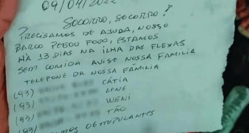 Brasil: n&aacute;ufragos fueron rescatados gracias a un mensaje en una botella