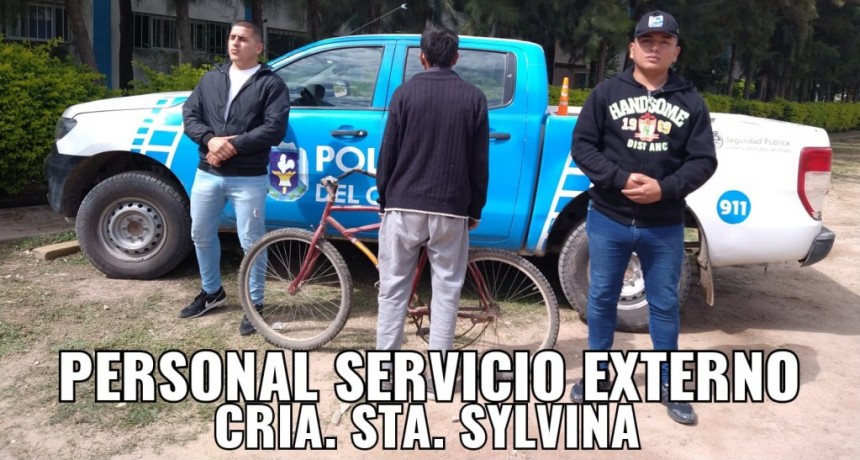 Santa Sylvina: EL PERSONAL POLICIAL RECUPER&Oacute; UNA BICICLETA Y DETIENE A UN JOVEN POR EL HECHO