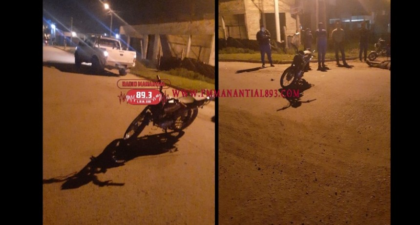 Villa &Aacute;ngela: SINIESTRO VIAL ENTRE UNA MOTO Y UNA CAMIONETA DEJ&Oacute; COMO SALDO UNA PERSONA LESIONADA