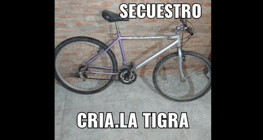 La Tigra: EL PERSONAL POLICIAL RECUPERA UNA BICICLETA SUSTRA&Iacute;DA