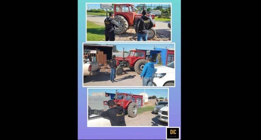 INVESTIGACIONES VILLA ANGELA RECUPER&Oacute; UN TRACTOR CON PEDIDO DE SECUESTRO EN CHARATA