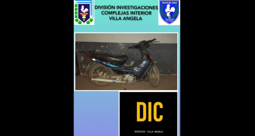 Villa &Aacute;ngela: RECUPERAN UNA MOTO | EL SUPUESTO AUTOR ERA UN CONOCIDO DEL DENUNCIANTE
