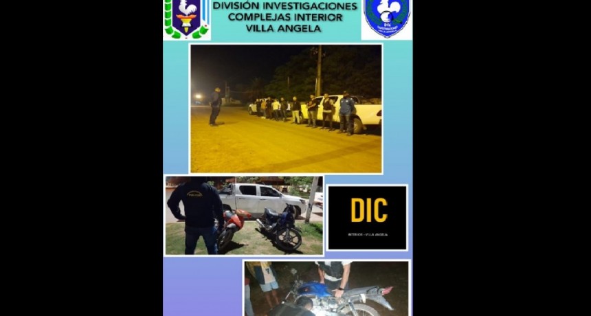 Villa &Aacute;ngela: OPERATIVO POLICIAL RESULTA CON DOS MOTOCICLETAS SECUESTRADAS