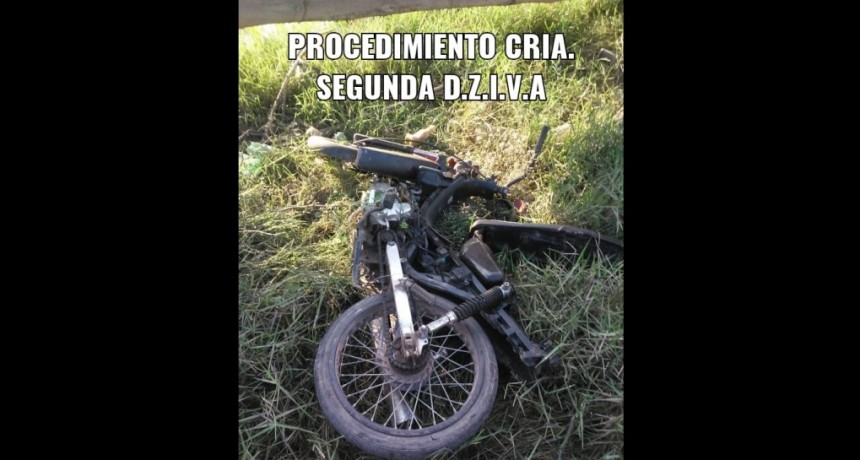 Villa &Aacute;ngela: TRAS UNA PERSECUCI&Oacute;N, EL PERSONAL POLICIAL RECUPERA UNA MOTO DENUNCIADA COMO ROBADA