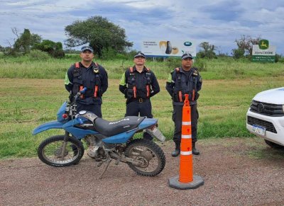Villa &Aacute;ngela: UNA MOTO CROSS FUE RECUPERADA EN UN CONTROL VIAL