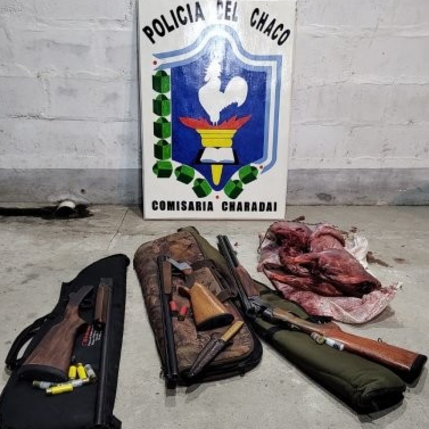 Charadai: CAZA ILEGAL, SECUESTRAN ESCOPETAS E INCINERAN ANIMAL SILVESTRE