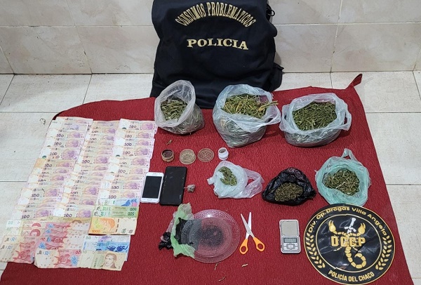 Villa Angela: EN ALLANAMIENTO SECUESTRAN MARIHUANA Y DETIENEN A UN JOVEN