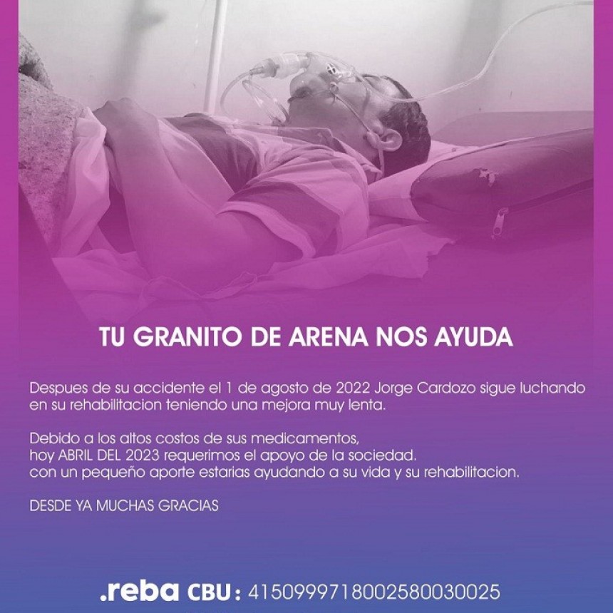 Villa &Aacute;ngela: MOVIDA SOLIDARIA | Nahuel Zoiler &ldquo;Buscamos que Jorge Cardozo mejore su calidad de vida, su salud y que haya responsabilidad sobre las personas que no se&ntilde;alizaron la obra&rdquo;