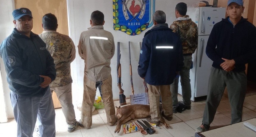 Colonia Domingo Matheu: DETIENEN A 4 MASCULINOS Y SECUESTRAN VARIAS ARMAS POR INFRACCI&Oacute;N A LA LEY DE CAZA 