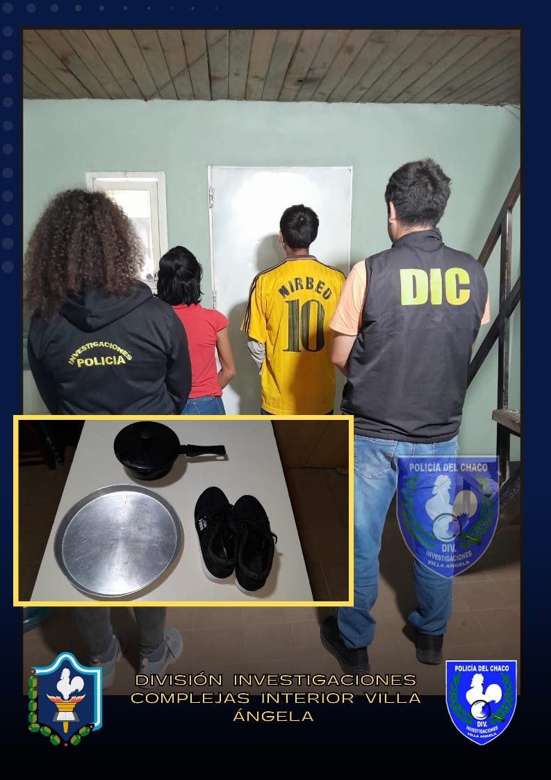 VILLA &Aacute;NGELA: SU HIJA Y SU YERNO LE ROBARON PRENDAS DE VESTIR Y ELEMENTOS DE COCINA