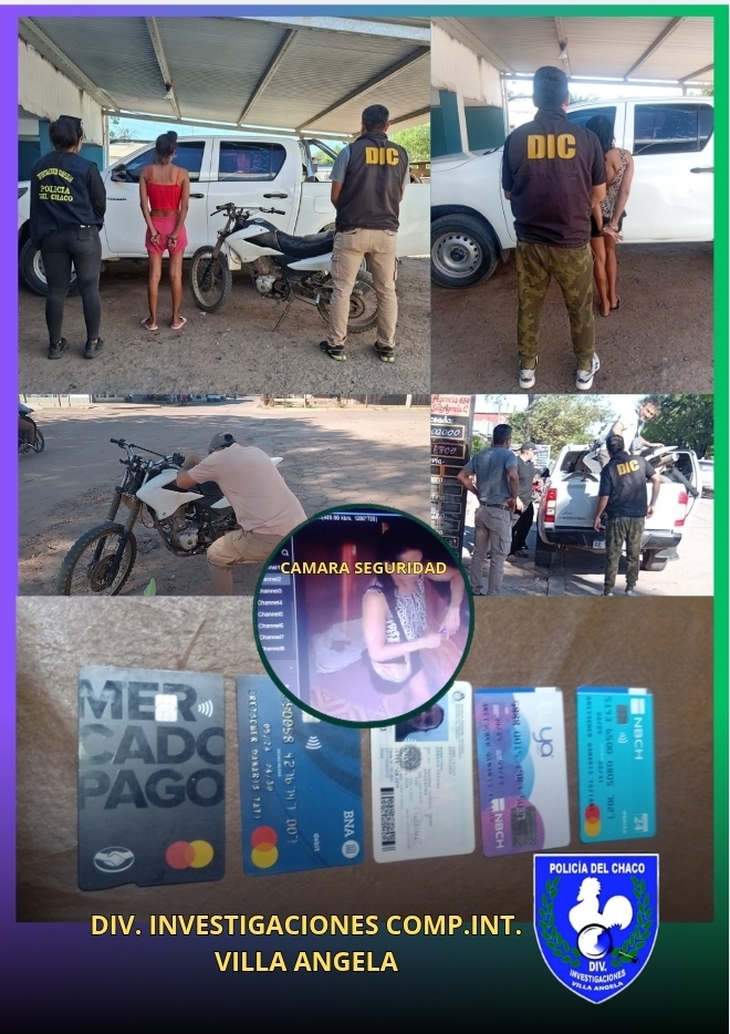 VILLA &Aacute;NGELA: DOS MUJERES APREHENDIDAS TRAS EL ROBO DE PERTENENCIAS DE UN AUTOM&Oacute;VIL