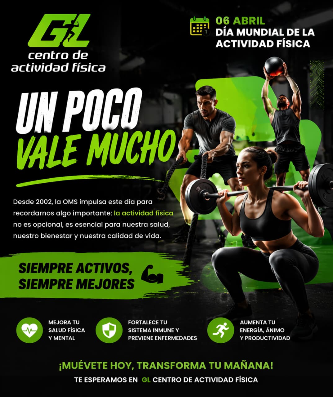 D&Iacute;A MUNDIAL DE LA ACTIVIDAD F&Iacute;SICA: RECOMIENDAN REALIZAR AL MENOS 30 MINUTOS DE EJERCICIO DIARIO