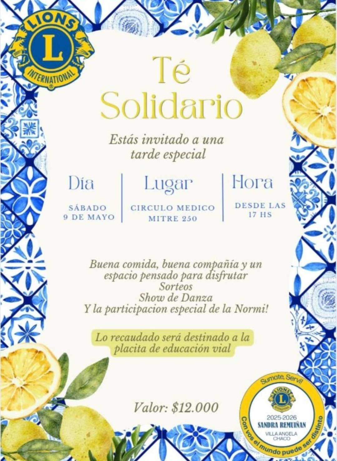 EL CLUB DE LEONES DE VILLA &Aacute;NGELA ORGANIZA UN T&Eacute; SOLIDARIO PARA RECAUDAR FONDOS