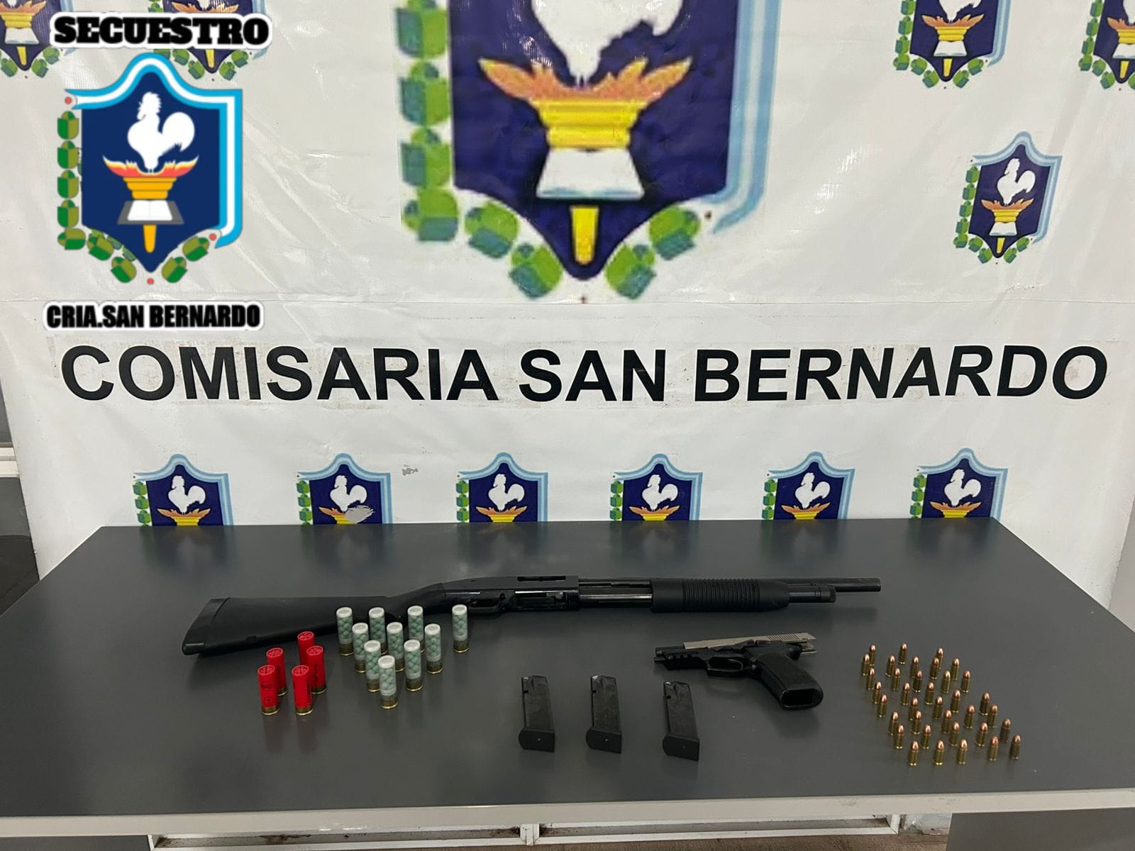 SAN BERNARDO: SECUESTRAN ARMAS DE FUEGO EN ALLANAMIENTO POR AMENAZAS