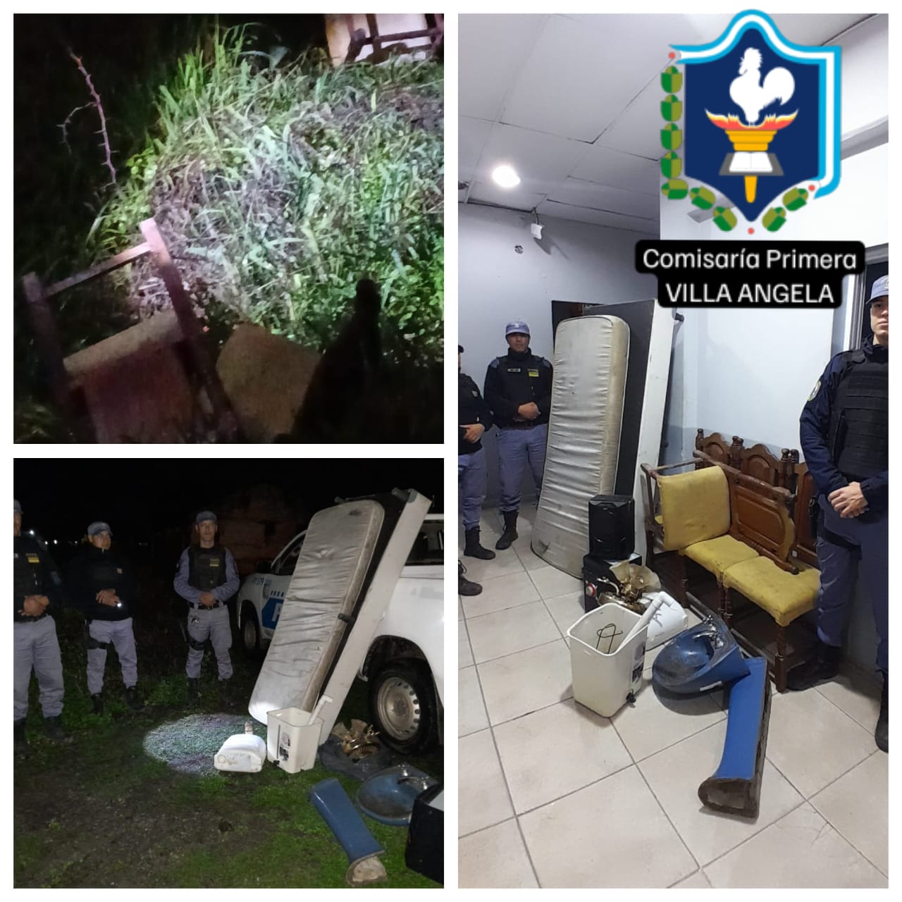 VILLA &Aacute;NGELA: RECUPERAN BIENES ROBADOS TRAS RASTRILLAJE EN LA EX F&Aacute;BRICA &ldquo;LA CHAQUE&Ntilde;A&rdquo;