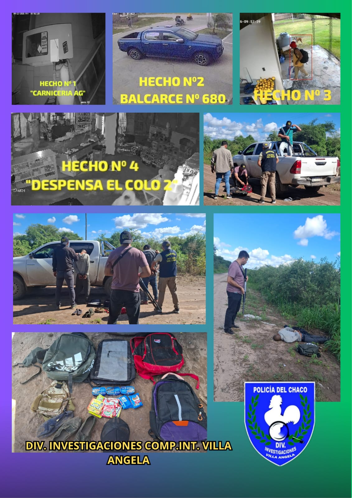 VILLA &Aacute;NGELA: ESCLARECEN UNA SERIE DE ROBOS Y DETIENEN A DOS SOSPECHOSOS