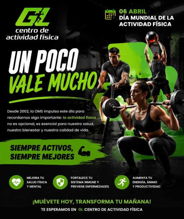 D&Iacute;A MUNDIAL DE LA ACTIVIDAD F&Iacute;SICA: RECOMIENDAN REALIZAR AL MENOS 30 MINUTOS DE EJERCICIO DIARIO