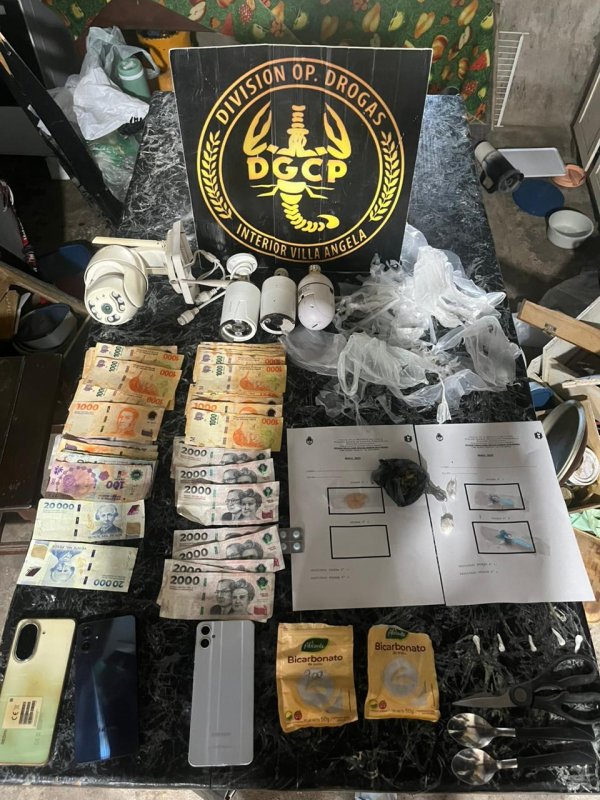 Villa Angela: SECUESTRAN COCA&Iacute;NA, MARIHUANA Y DINERO EN EFECTIVO