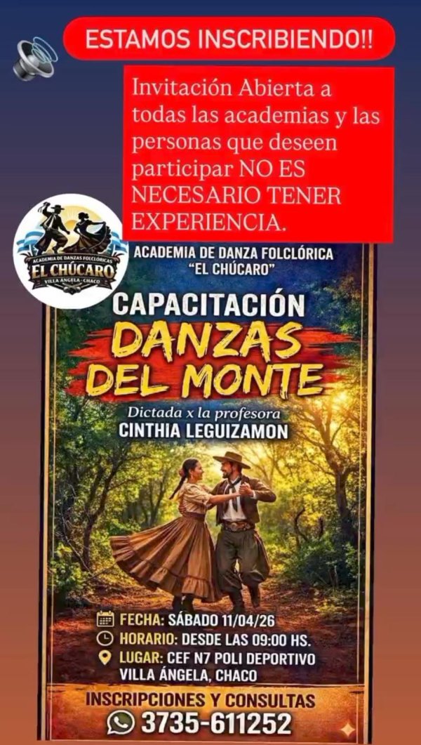 CAPACITACI&Oacute;N Y MUESTRA DE DANZA FOLCL&Oacute;RICA EN EL POLIDEPORTIVO DE VILLA &Aacute;NGELA 