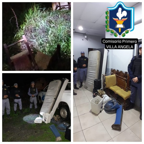 VILLA &Aacute;NGELA: RECUPERAN BIENES ROBADOS TRAS RASTRILLAJE EN LA EX F&Aacute;BRICA &ldquo;LA CHAQUE&Ntilde;A&rdquo;