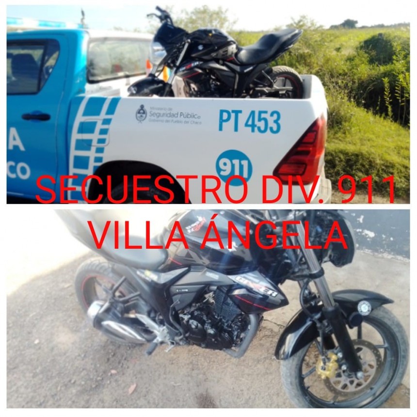 Villa &Aacute;ngela: EL PERSONAL POLICIAL LOGRA EL RECUPERO DE UNA MOTOCICLETA ROBADA EN LA MADRUGADA DEL DOMINGO