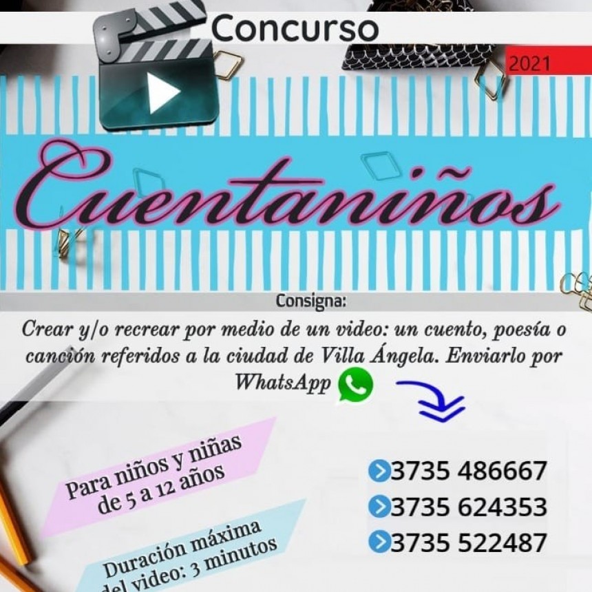 Villa &Aacute;ngela: EL MUNICIPIO INVITA A LOS NI&Ntilde;OS A PARTICIPAR DEL CERTAMEN "CUENTANI&Ntilde;OS"