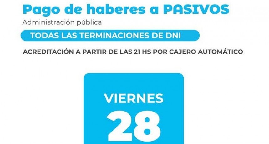 Pagan haberes a pasivos y activos de la administraci&oacute;n p&uacute;blica