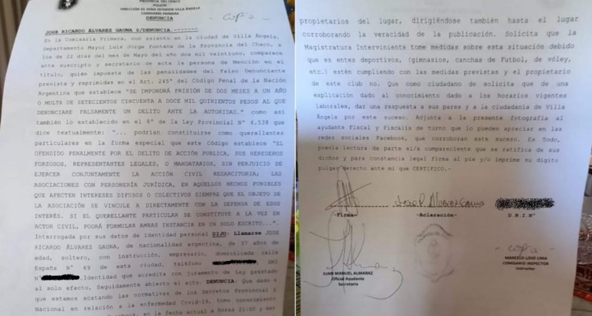 Villa �ngela: COMERCIANTE DENUNCIA A FUNCIONARIA MUNICIPAL POR INFRINGIR EL DECRETO PROVINCIAL VIGENTE | ?este emprendimiento lo realiza una funcionaria municipal del oficialismo en Villa �ngela, lo cual deber�a dar el ejemplo?, dijo �lvarez.
