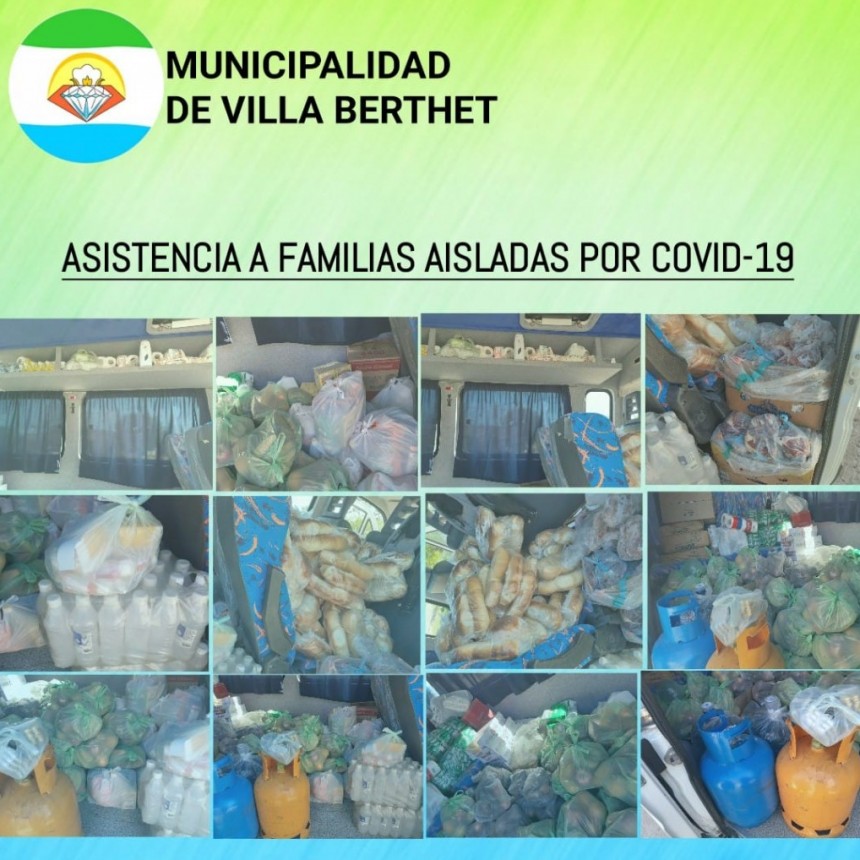 Villa Berthet: EL MUNICIPIO ASISTE CON ALIMENTOS A FAMILIAS AISLADAS POR COVID-19