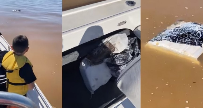 Corrientes: Hallaron m&aacute;s de 250 kilos de marihuana flotando en el r&iacute;o Paran&aacute;