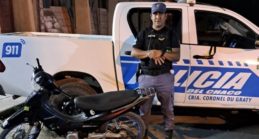 Coronel Du Graty: CIRCULABA EN UNA MOTOCICLETA ROBADA Y FUE CONDUCIDO
