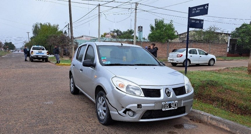 Villa &Aacute;ngela: TRAS LA COLISI&Oacute;N DE UN AUTOM&Oacute;VIL Y UNA MOTOCICLETA, UNA JOVEN RESULTA LESIONADA