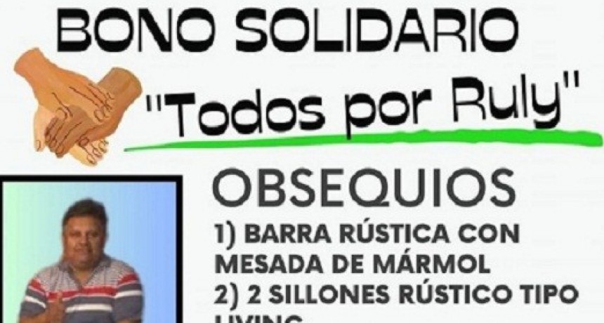 Villa &Aacute;ngela: TODOS POR &ldquo;RULY LEIVA&rdquo; | Se encuentra a la venta un bono solidario para recaudar fondos y acompa&ntilde;arlo en su recuperaci&oacute;n