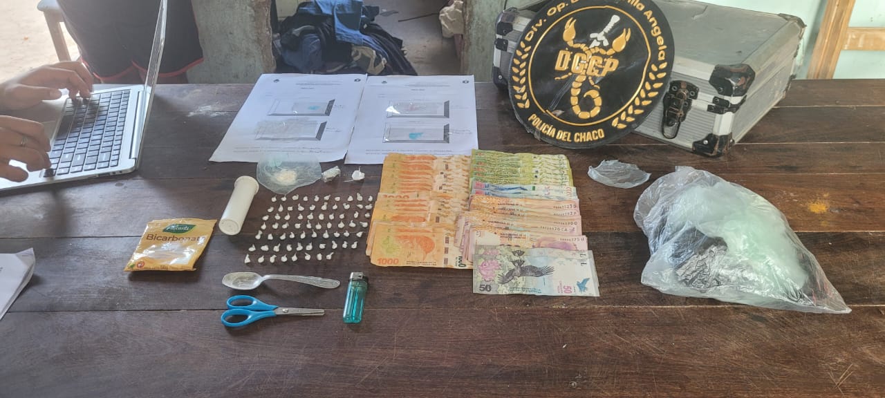 Villa Angela: TRAS UN ALLANAMIENTO SECUESTRARON DROGA Y DINERO