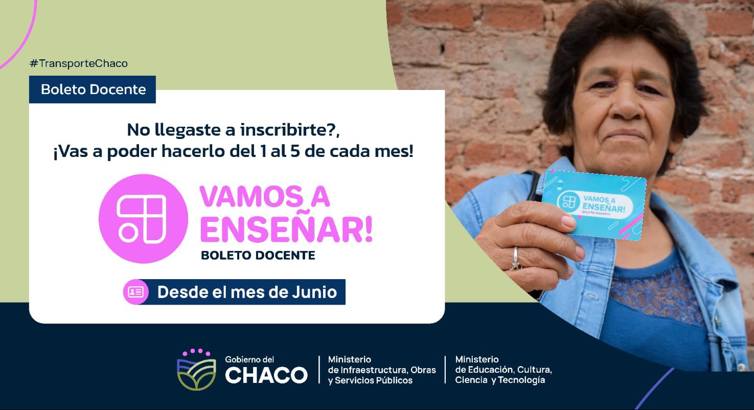 &rdquo;VAMOS A ENSE&Ntilde;AR&rdquo;: GOBIERNO INFORMA A LOS DOCENTES QUE A PARTIR DE JUNIO LA INSCRIPCI&Oacute;N SER&Aacute; DEL 1 AL 5 DE CADA MES