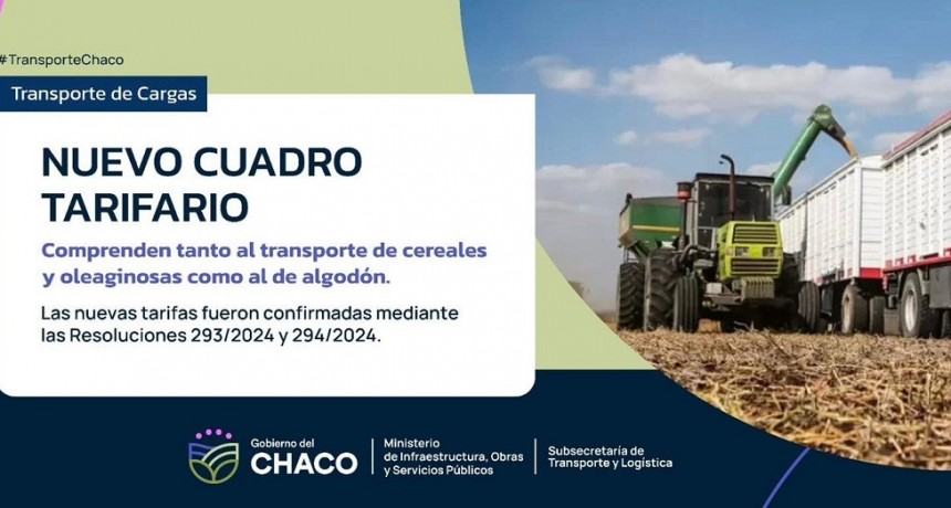 GOBIERNO INFORMA EL NUEVO CUADRO TARIFARIO PARA EL TRANSPORTE DE GRANOS Y ALGOD&Oacute;N