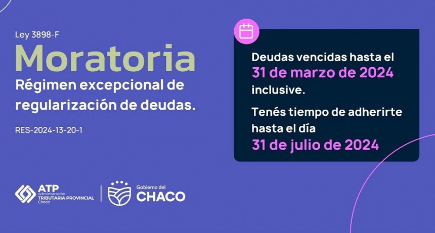 ATP: ESTA SEMANA ENTR&Oacute; EN VIGENCIA LA MORATORIA 2024