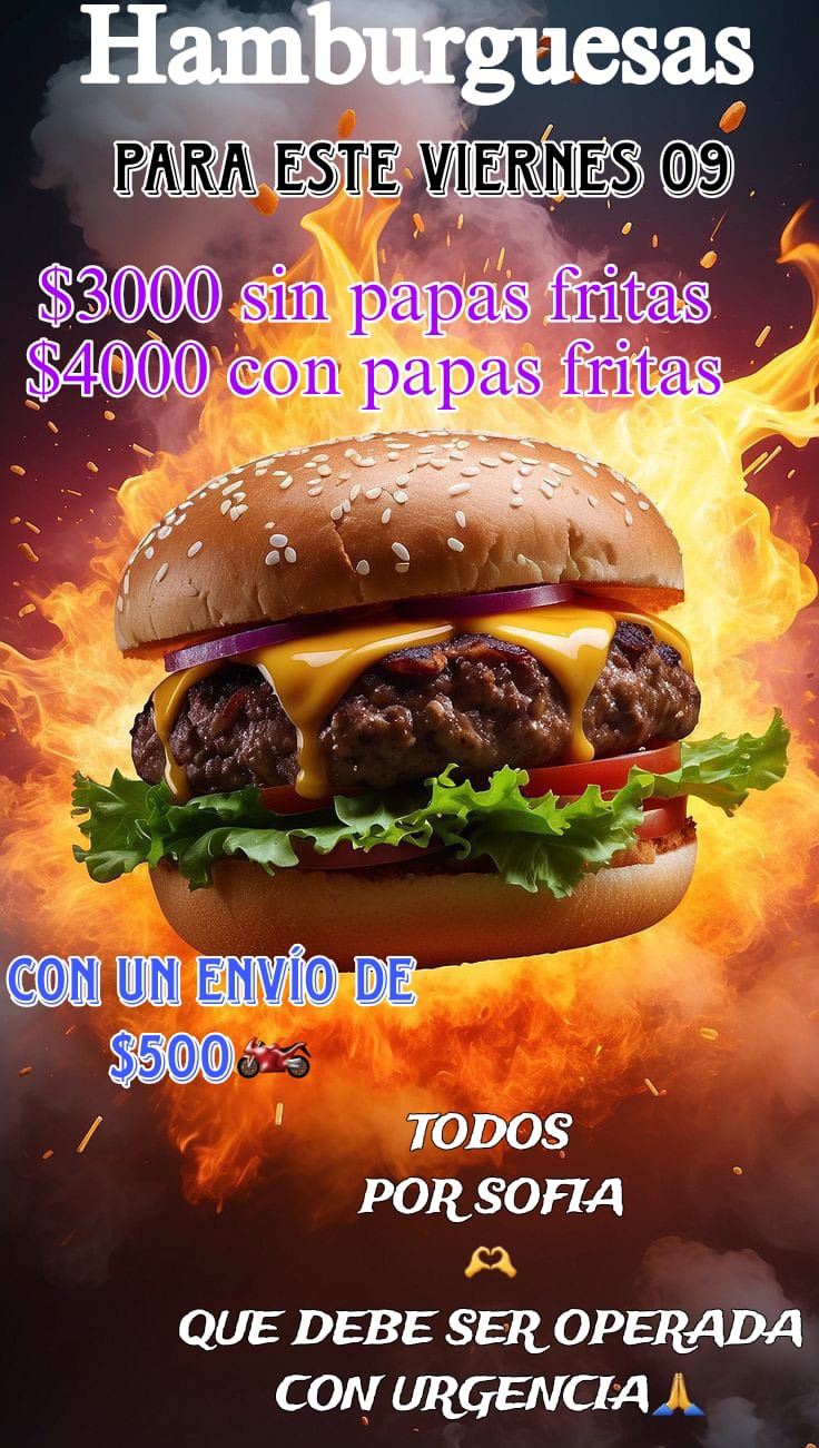 VILLA ÁNGELA: VENTA DE RIFA Y HAMBURGUESAS PARA LA OPERACIÓN DE SOFÍA 