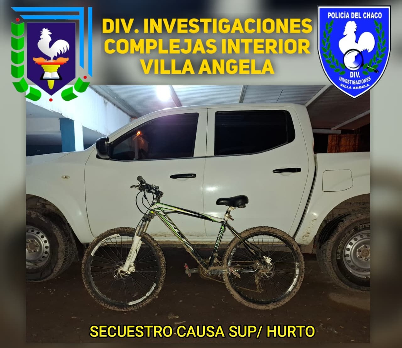 RECUPERAN BICICLETA ROBADA EN VILLA &Aacute;NGELA: FUE VENDIDA A BAJO COSTO A UNA VECINA
