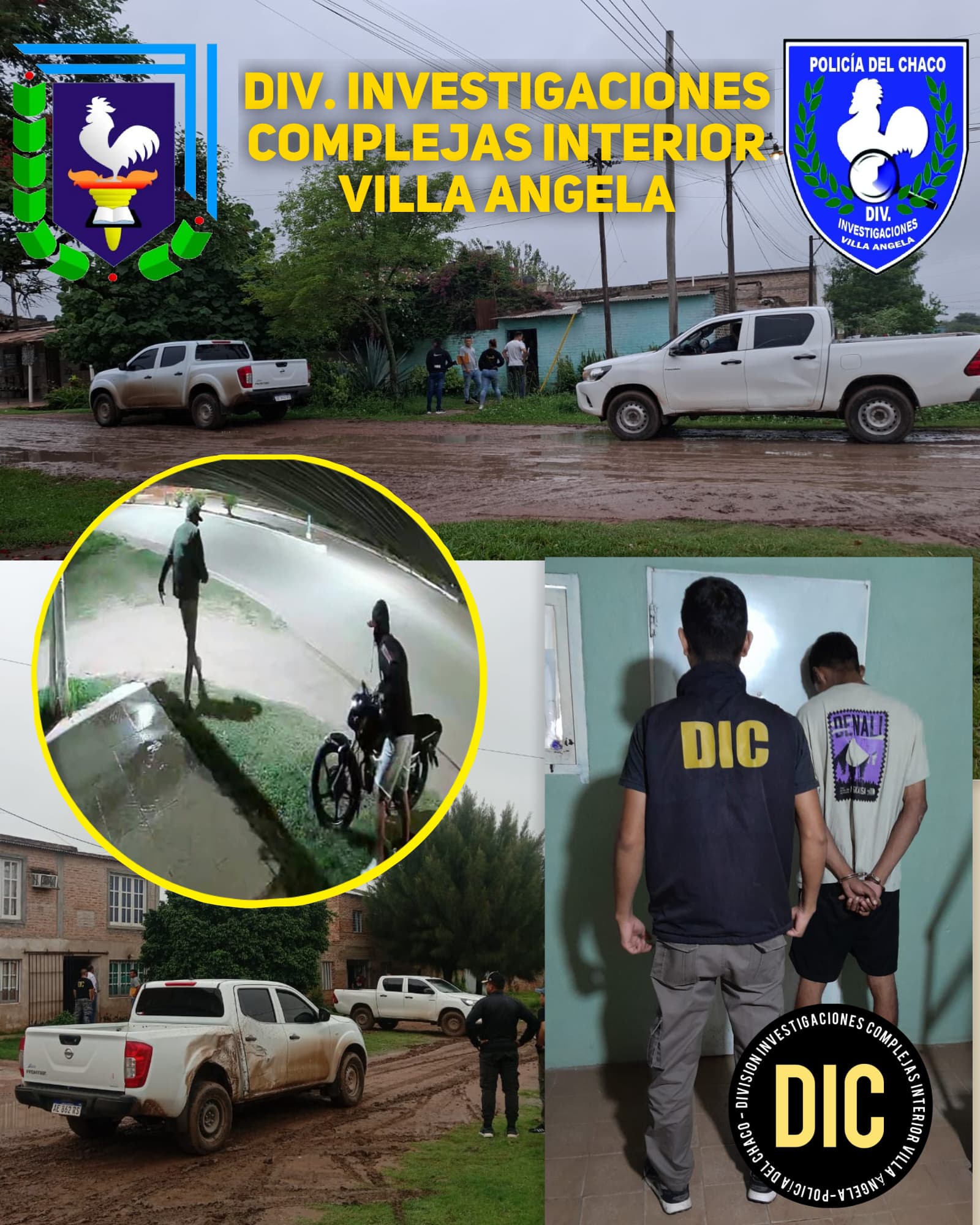 VILLA &Aacute;NGELA: ERA BUSCADO POR ROBO Y TENIA DOS PEDIDOS DE CAPTURA: FUE DETENIDO