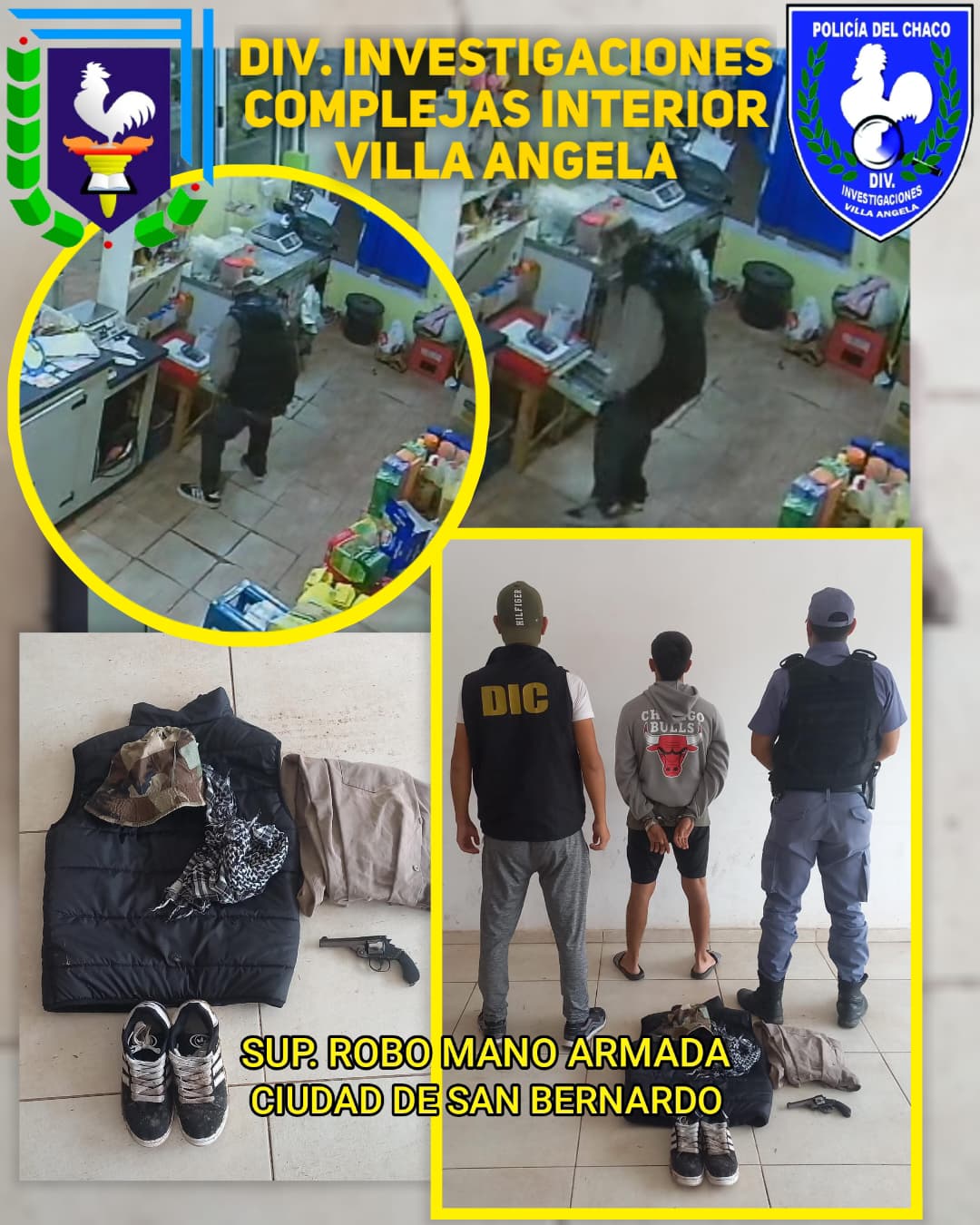 SAN BERNARDO: ROBO A MANO ARMADA EN UN LOCAL DE 24 HORAS I CA&Iacute;DA DEL AUTOR APODADO "CALABAZA"