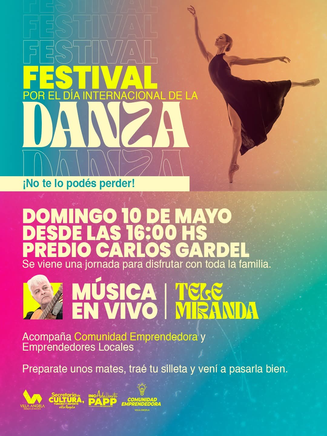 10 DE MAYO: &ldquo;VILLA &Aacute;NGELA FESTEJA EL D&Iacute;A INTERNACIONAL DE LA DANZA&rdquo;
